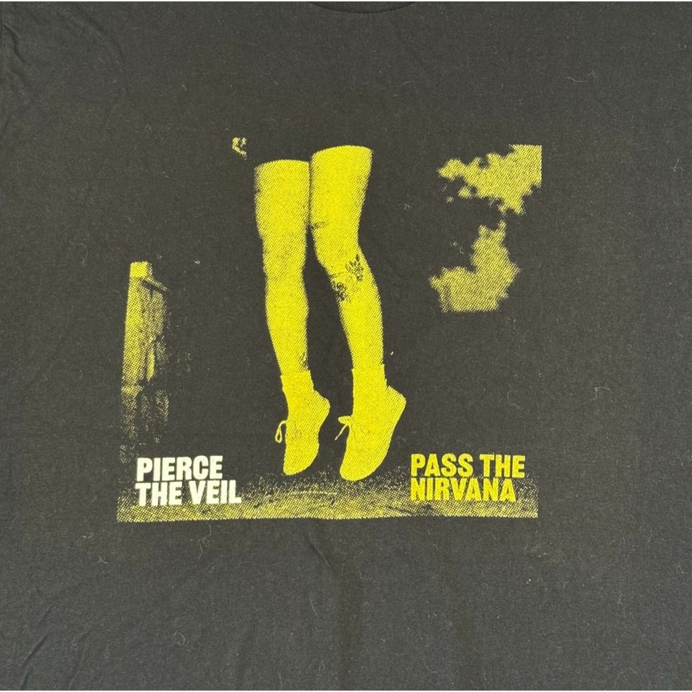 Pierce The Veil Pass The Nirvana T Shirt XL Black Band Tee Emo Grunge Alt Rock - Picture 6 of 6